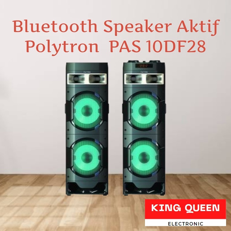 POLYTRON Bluetooth Speaker Aktif Karaoke 10 Inch PAS 10DF28