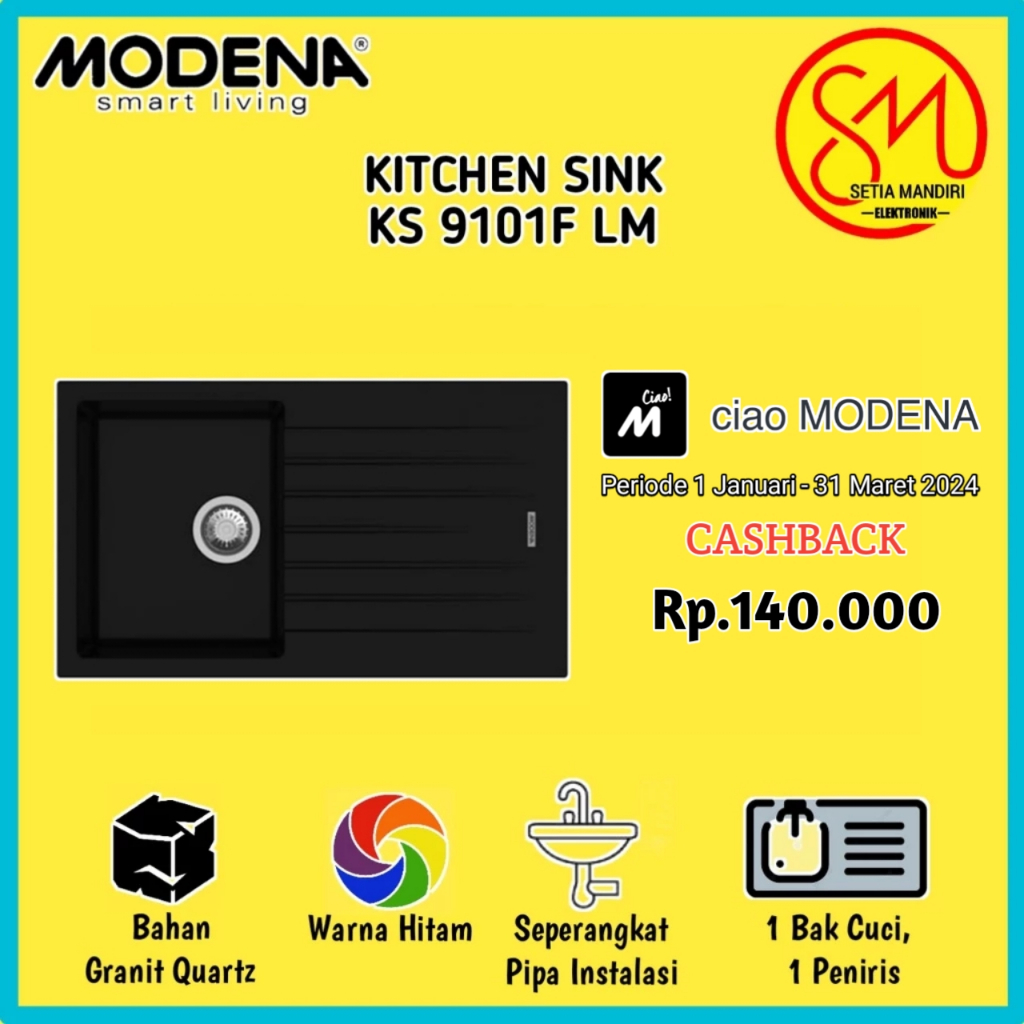 MODENA KS 9101F LM - QUARTZ GRANITE SINK