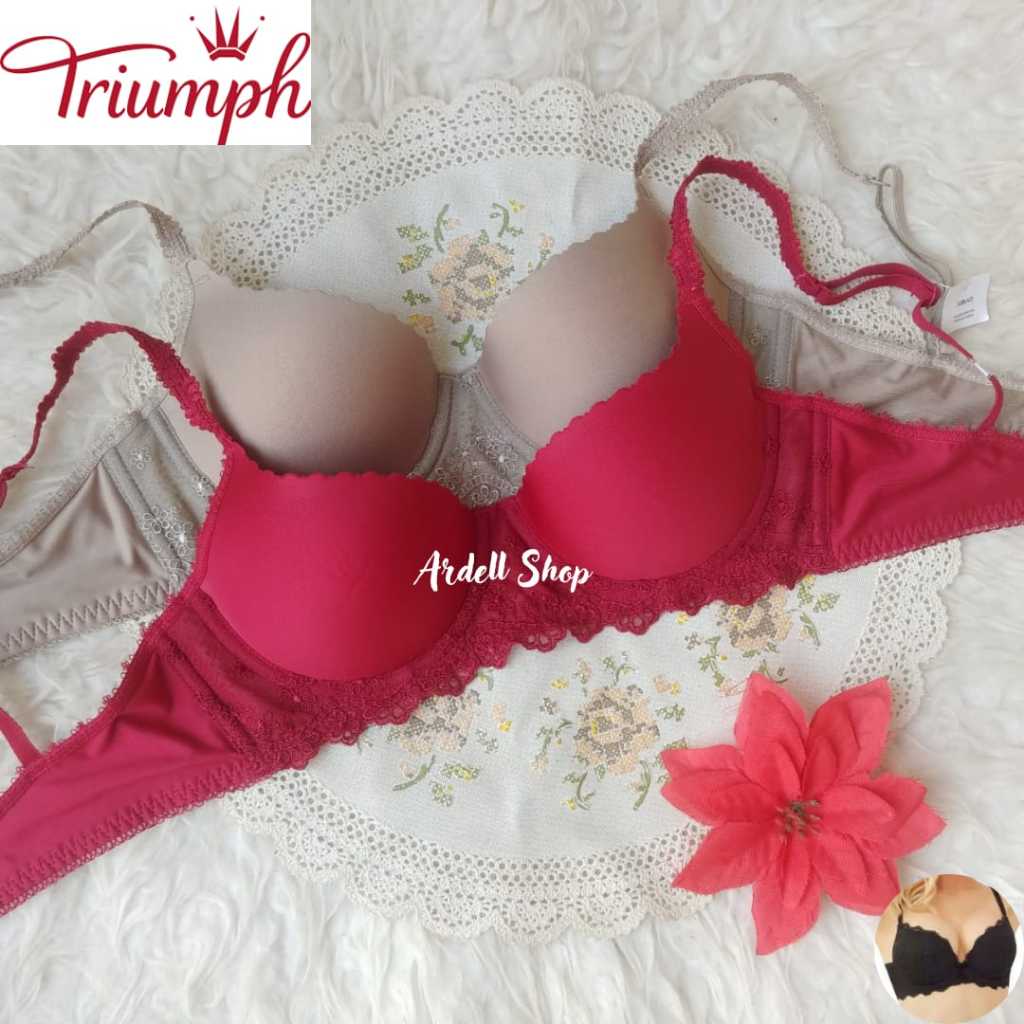 CB SALE BRA WANITA KAWAT TRIUMPH EXPORT POLOS CUP LASERCUT PAKAIAN DALAM BRANDED 32B CG
