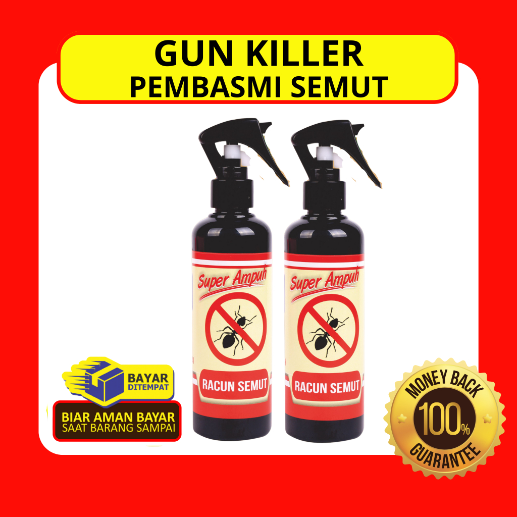 Gun Killer Pembasmi Semut 250 ML Spray Racun Semut hitam, merah, dll | Ampuh  basmi semut