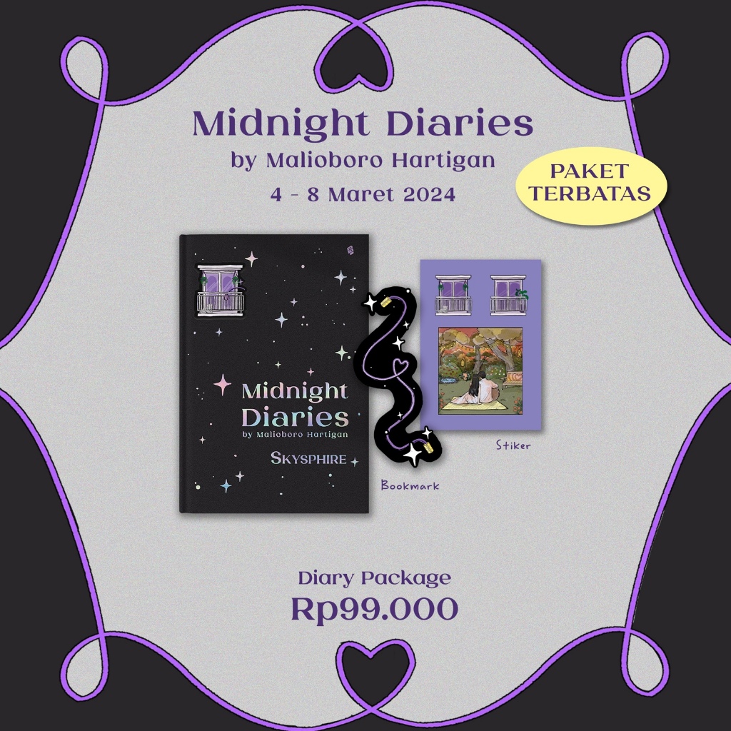 Novel Midnight Diaries by Malioboro Hartigan HardCover (Original)