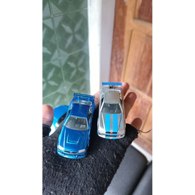 jada 1:60 Nissan skyline r34 GTR fast and furious biru