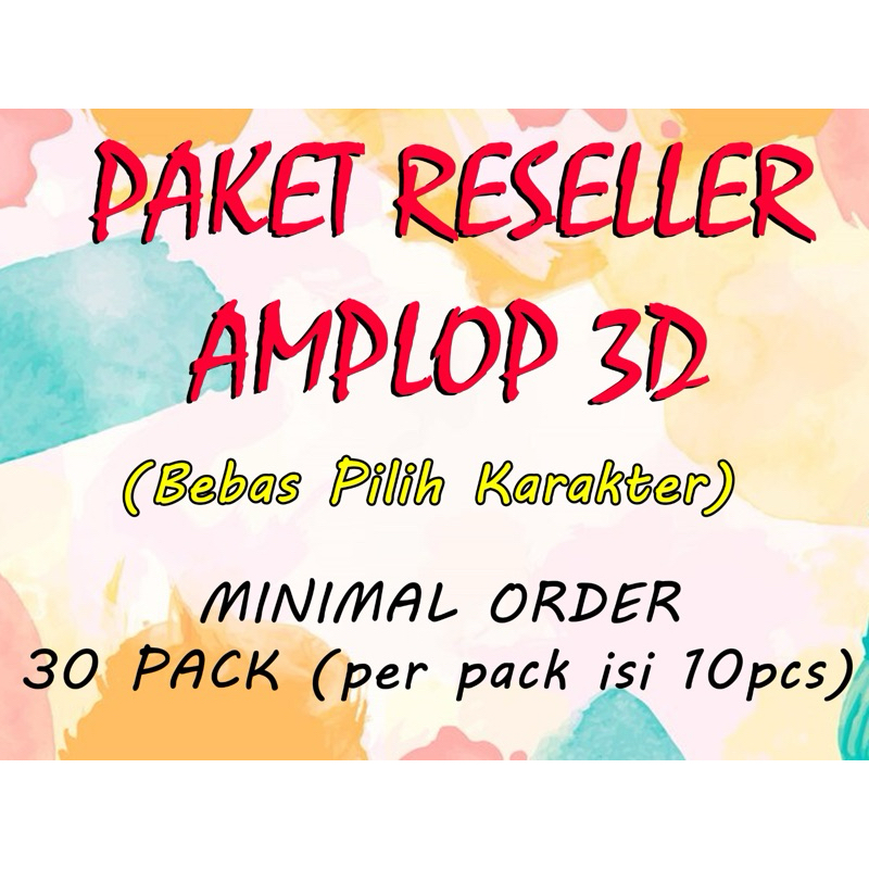 

KHUSUS PAKET RESELLER AMPLOP 3D MINIMAL ORDER 30 Pack