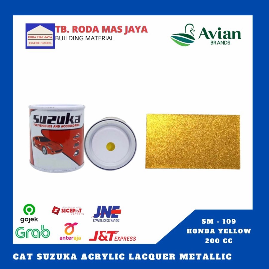 Cat Suzuka Acrylic Lacquer Metallic SM 109 Honda Yellow 200CC