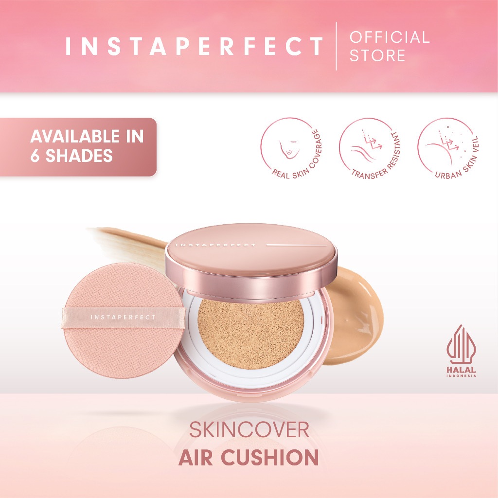 INSTAPERFECT Skincover Air Cushion Full Set / Indonesia Cushion Wajah 11g / Real Skin Covarage / Tra