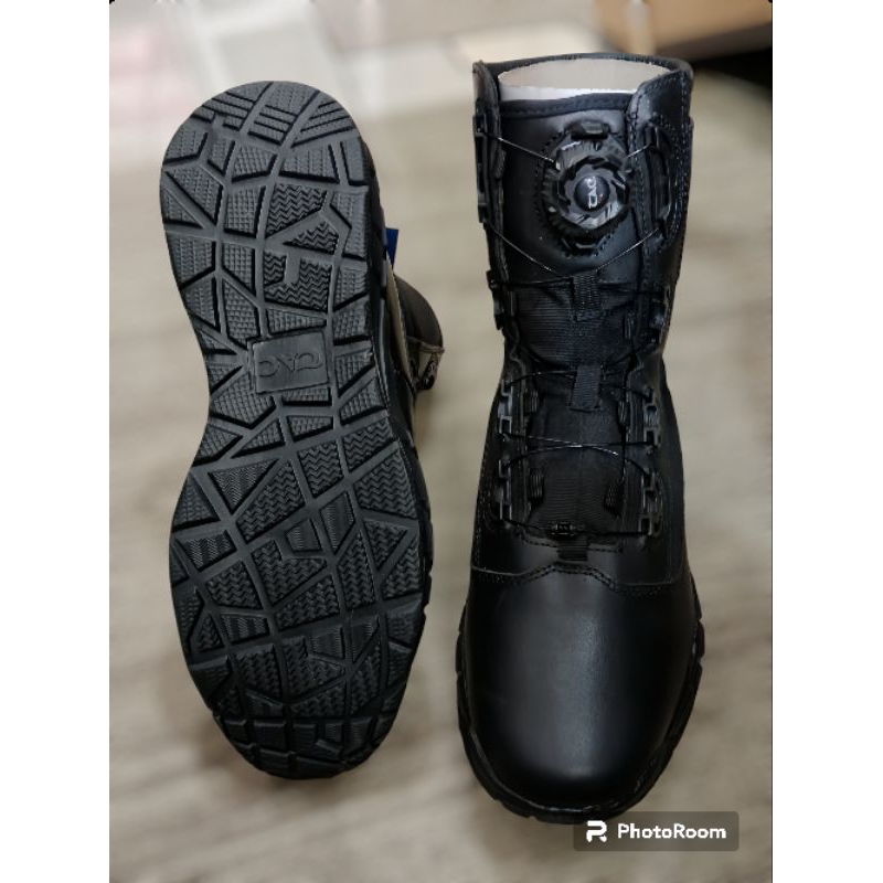 SepatuPdlTaliPutarBahanKulitAsliDanKanvasKorduraAntiAir