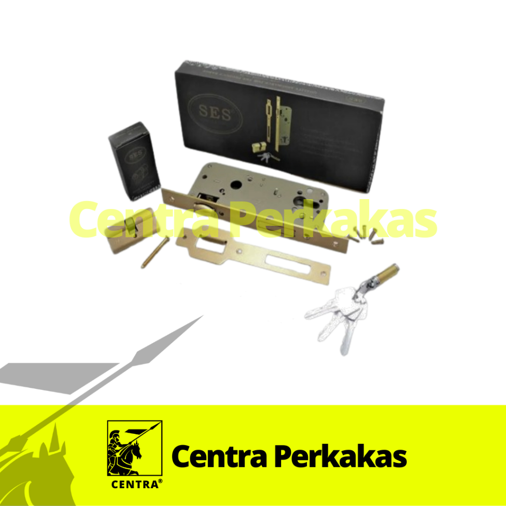 SES Bodi Kunci Pintu Pelor Kuningan ORIGINAL 100% SPAIN Isi Kunci Pintu Dua Kembar SES PREMIUM