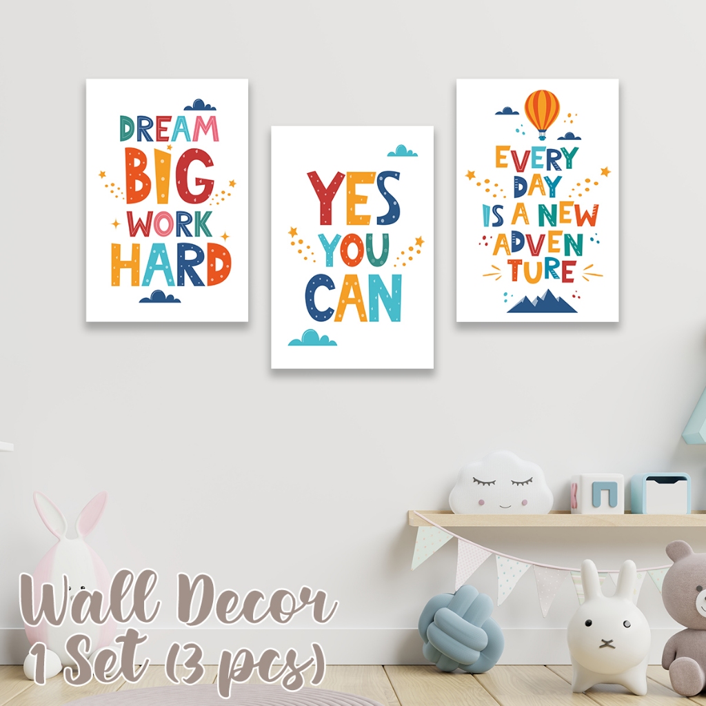 Hiasan Dinding 1 Set Dekorasi Kamar Anak Perempuan dan Laki-laki