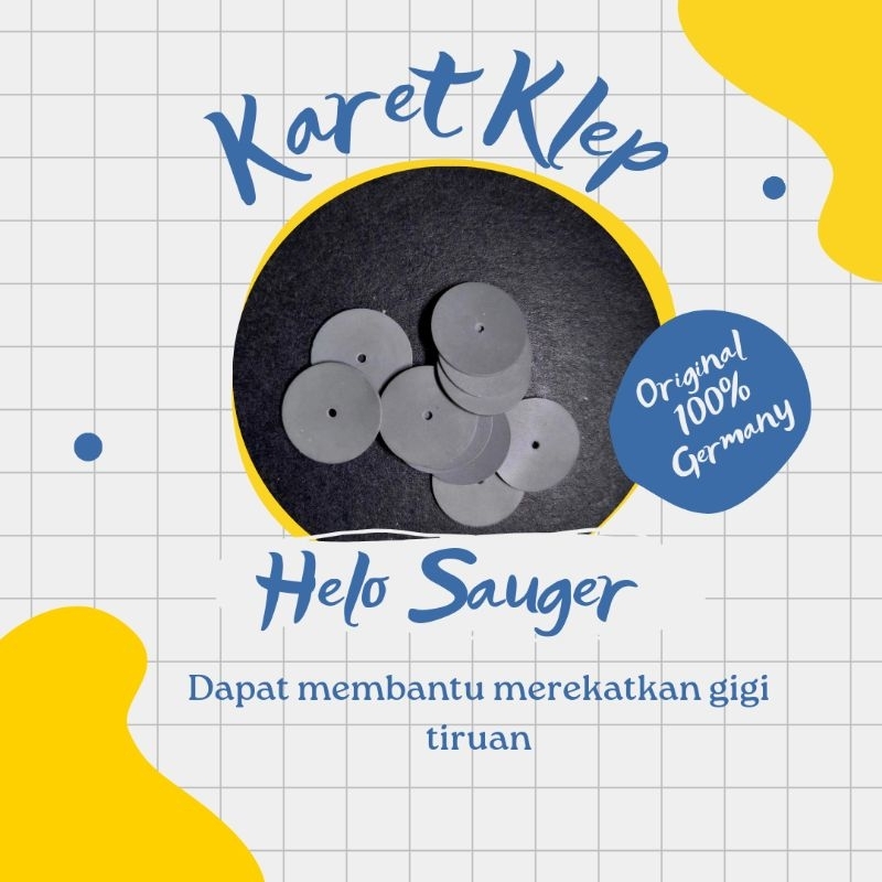 KARET KLEP GIGI PALSU 18MM HELLO SAUGER ORIGINAL | TIDAK MUDAH ROBEK DAN AWET