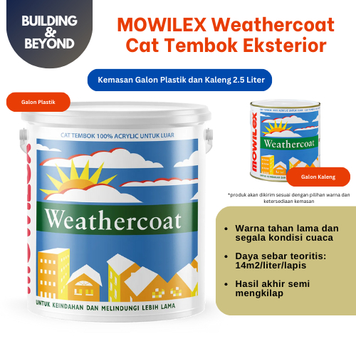 CAT TEMBOK EKSTERIOR MOWILEX WEATHERCOAT (2,5 LITER)