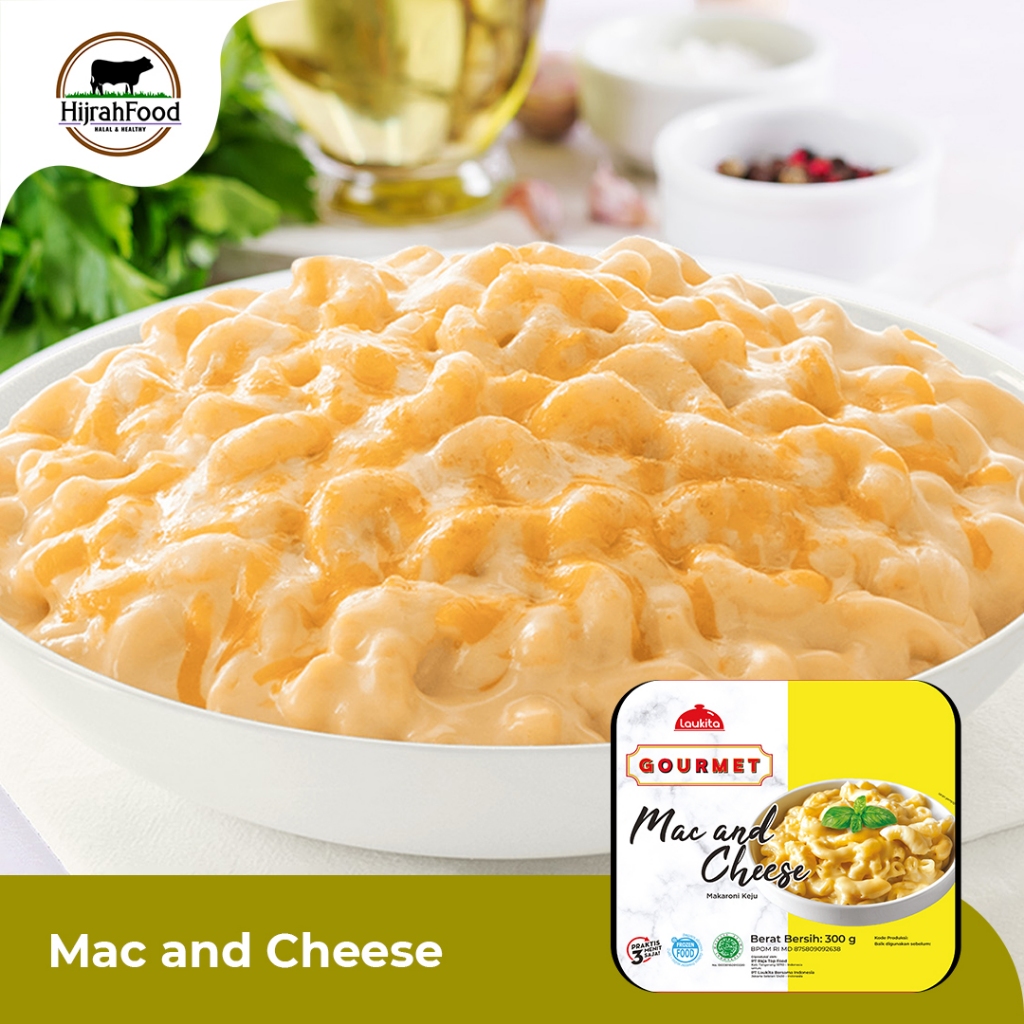 

Laukita Gourmet Mac and Cheese Frozen Food Makaroni Keju Siap Saji Praktis Halal 300gr