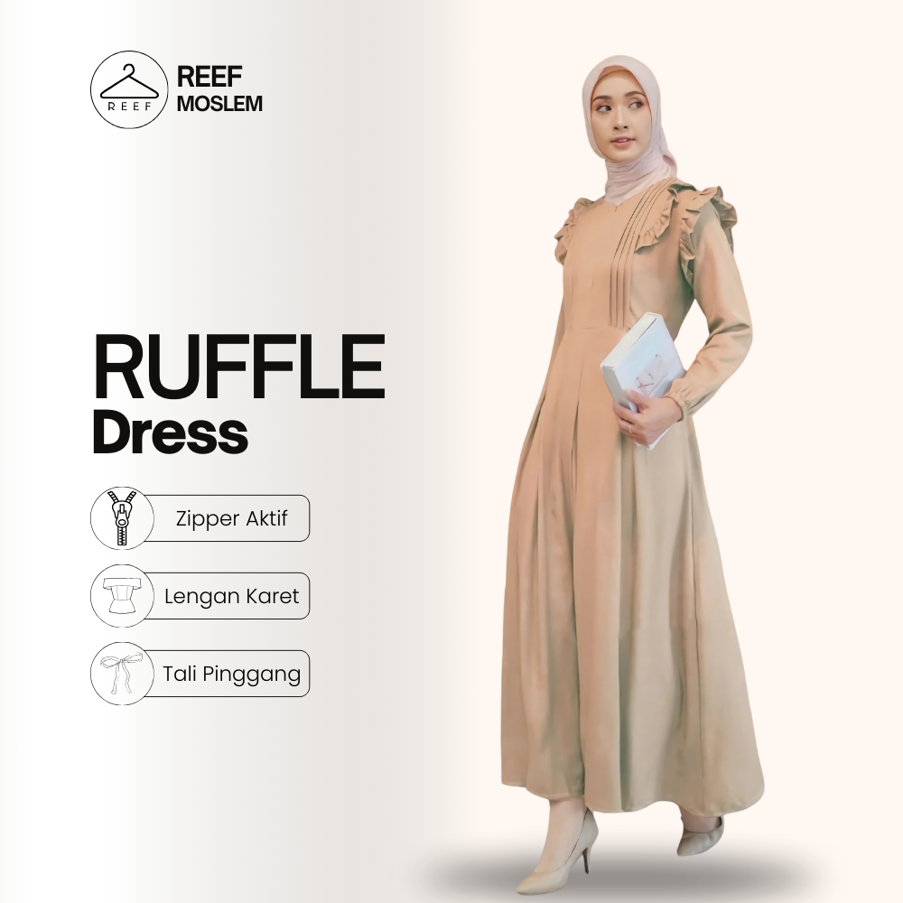 Baju Gamis Midi Maxi Dress Wanita Terbaru 2023 2024 Simpel dan Elegan Kekinian Import Jumbo Crinkle Airflow Shakila Busui Friendly Polos Premium Ld 120 130 Warna Coksu