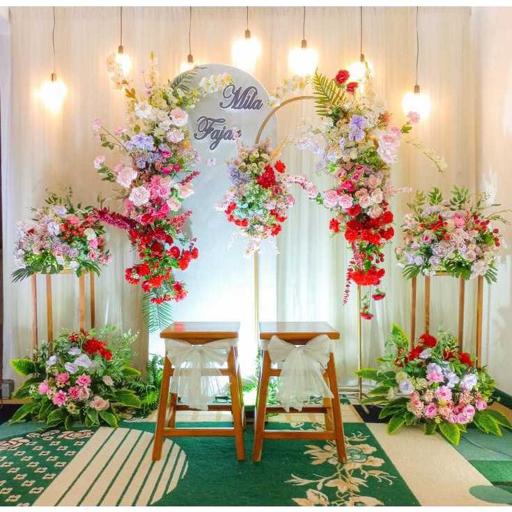 Paket Dekorasi Backdrop Murah Engagement / Lamaran Wedding Jabodetabek Sewa