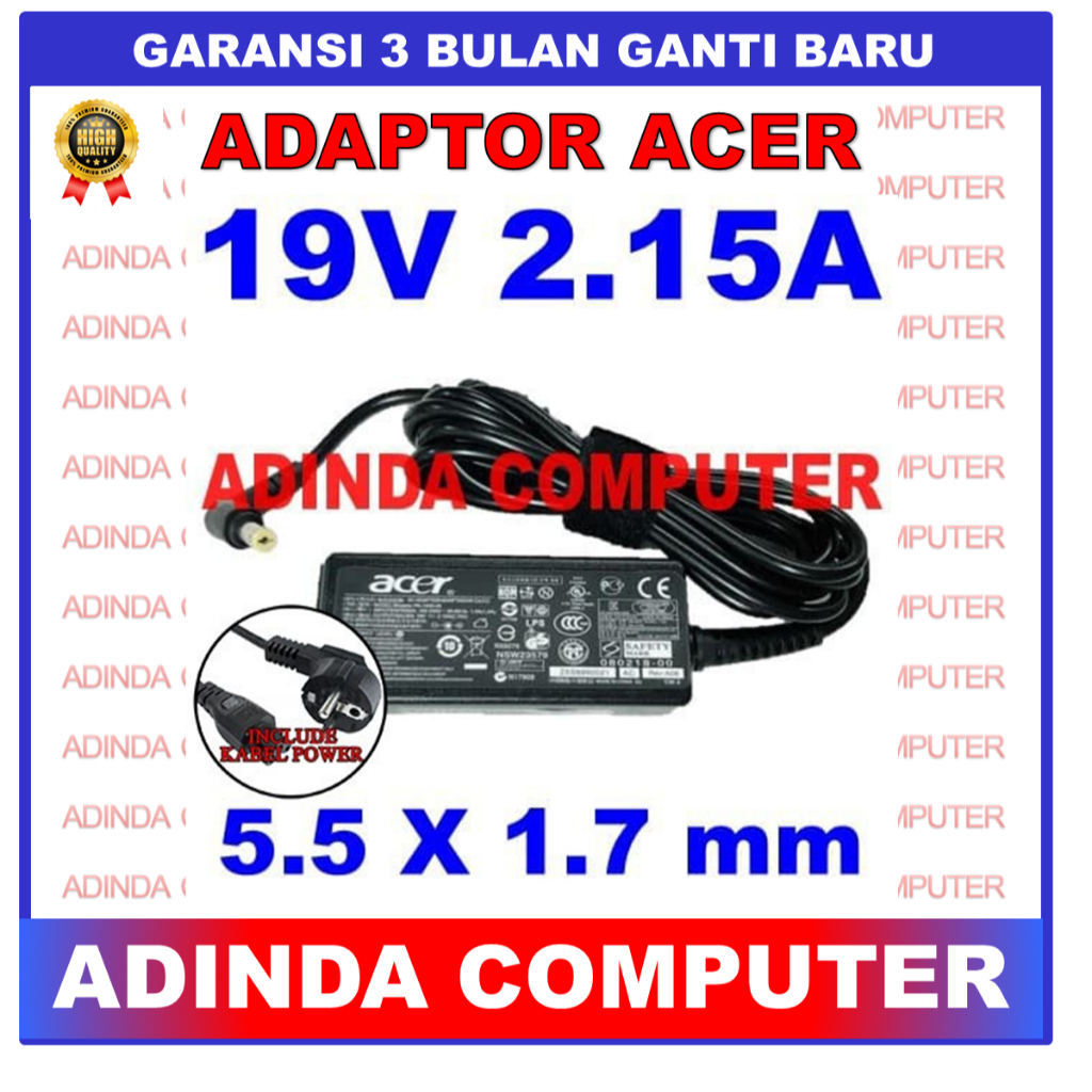Adaptor Charger Acer One V5-131, V5-132, V5-132P, V5-171 ORI