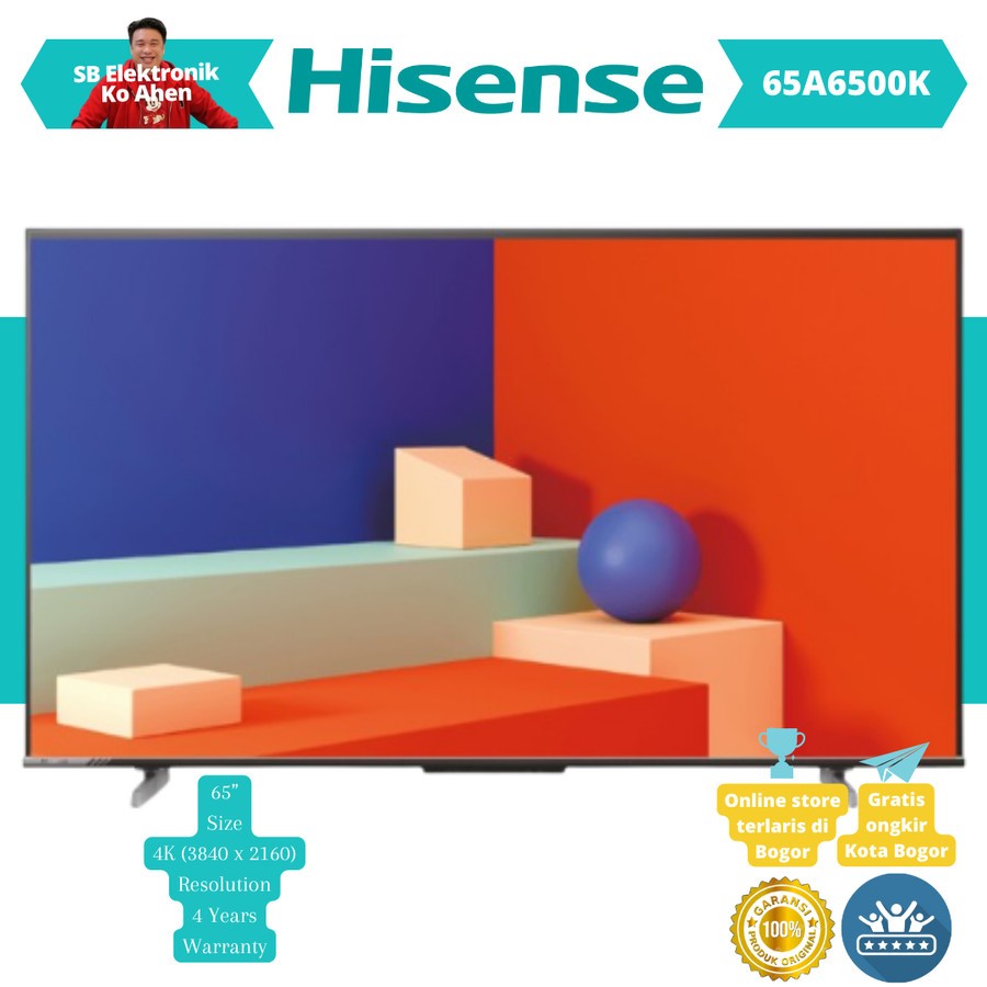 TV HISENSE GOOGLE UHD TV - 65A6500K 65 INCH