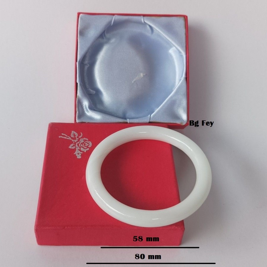 Gelang Giok Putih Imitasi