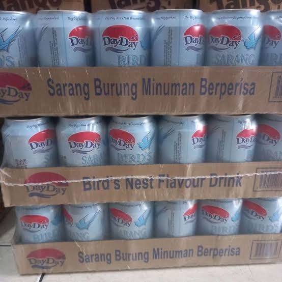 

Day Day Minuman Kaleng Rasa Sarang Walet-Crysan-Cincau-Soya 1 Dus isi 24pcs