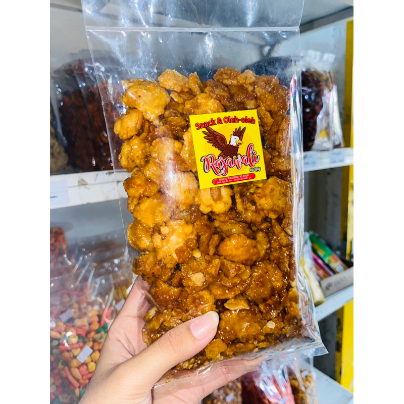 

Nycyta Home 250Gr Emping Melinjo Pedas Manis Gongso Gula Merah Lengket Renyah Premium Rajawali Bu