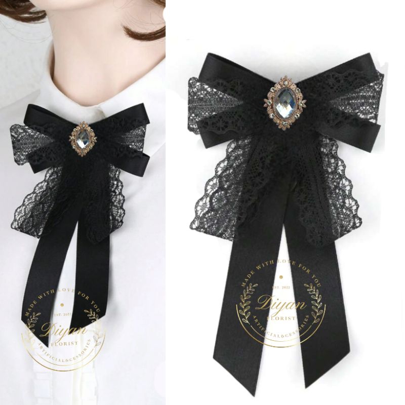 ribbon brooch // pita baju // pita hias aplikasi