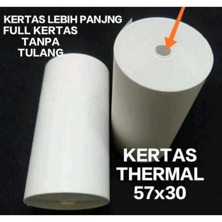 

KERTAS THERMAL EDC 57X30 cocok untuk semua mesin printer mini/edc bluetooth