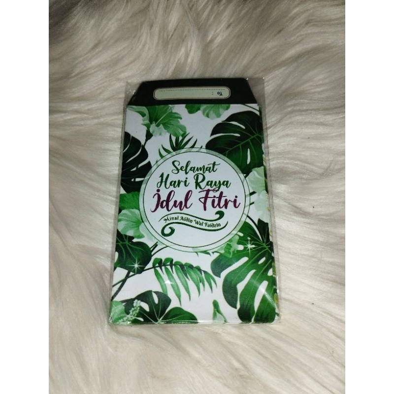 

Amplop Lebaran 2025 motif Daun Hijau Monstera