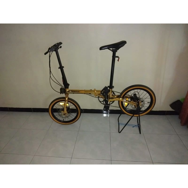 sepeda lipat element gold