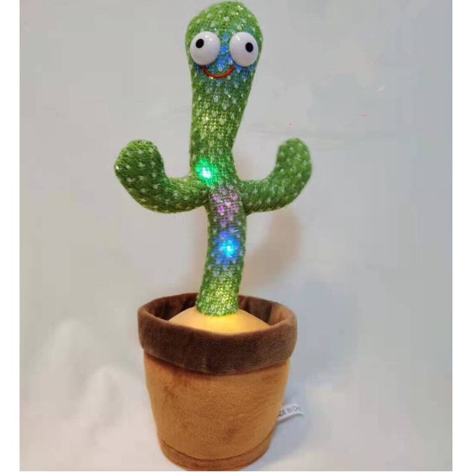 Boneka Kaktus Goyang Lampu dan Bicara / Boneka Katus Joget/ kaktus goyang / Kaktus joget bisa menari