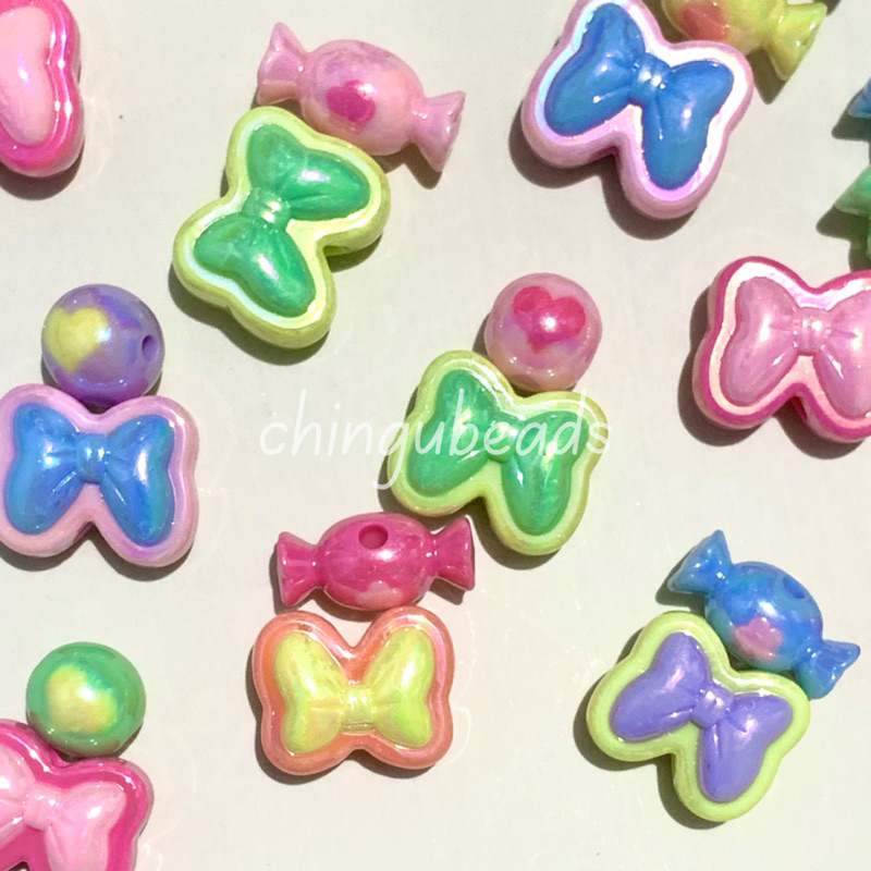 Manik Luxury Pita Candy Love | WARNA RANDOM | Manik-manik Import Glowing