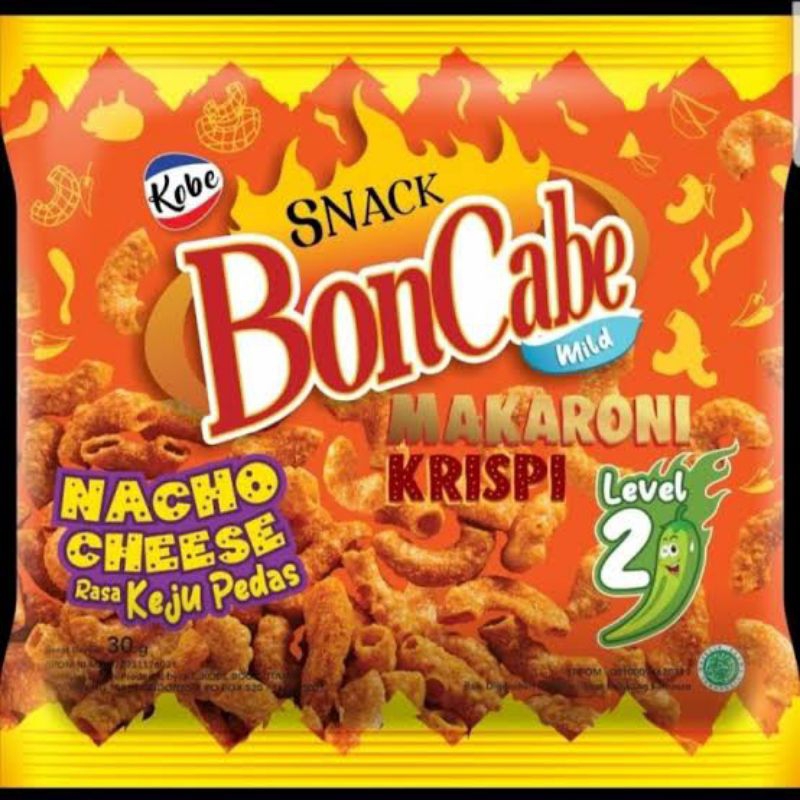 

Snack Boncabe Makaroni Krispi Lv2 Rasa Keju Pedas 27gr (Renceng 10x27gr)