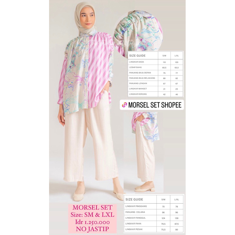Morsel Set Riamiranda Insola Wanita Blouse Pants Set Celana RM Ria Miranda
