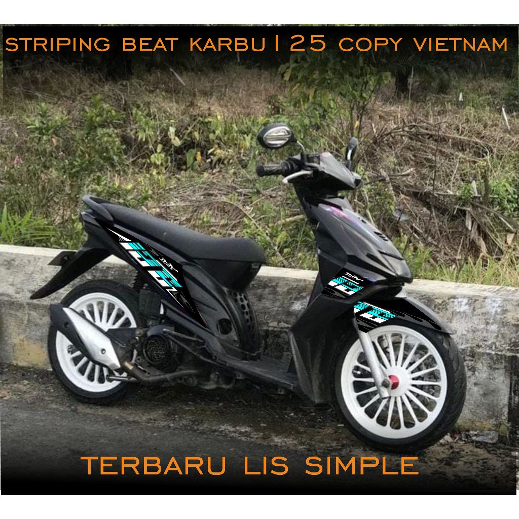 striping variasi beat karbu simple 125 terbaru