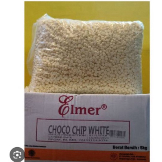 

elmer choco chip paku putih atau cokelat kemasan repack 100gr