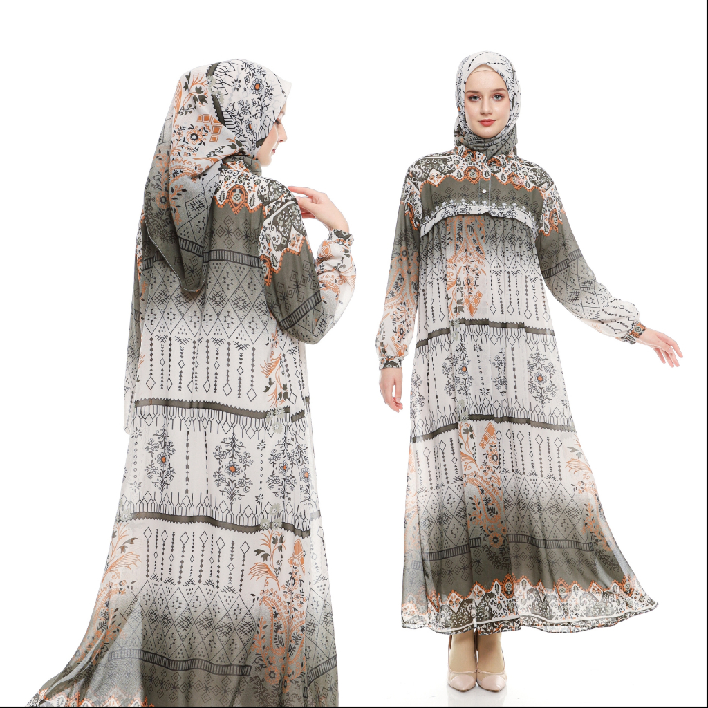 Gamis Set Hijab Alesya Ceruty Marwah