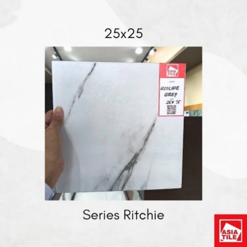 Keramik Lantai Kamar Mandi 25x25 Putih Carara