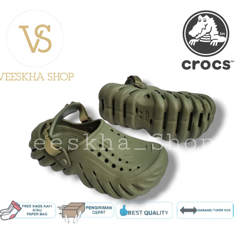 SANDAL CROCS ECHO CLOG / CROCS ECHO CLOG / CROCS UNISEX / SANDAL CROCS WANITA / SANDAL CROCS PRIA