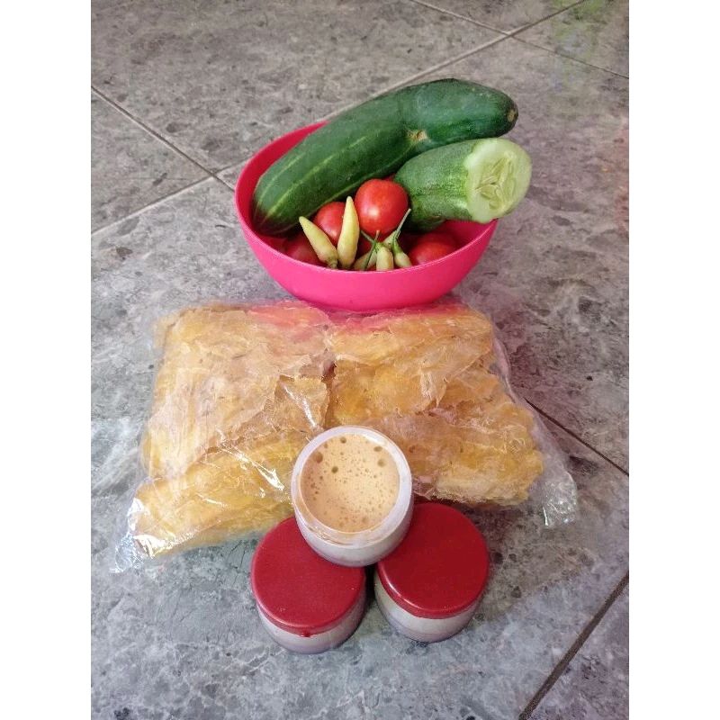 

(Paket rujak) Petis 3 pcs, Keripik Tette 1 bungkus