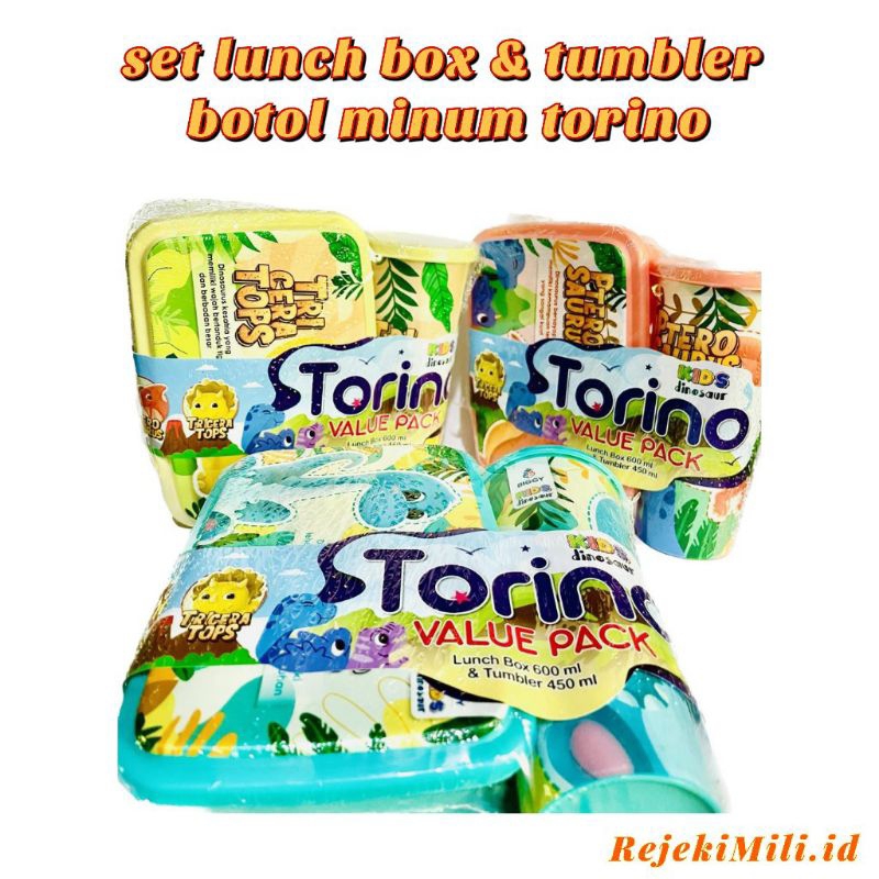 set lunch box & botol torino