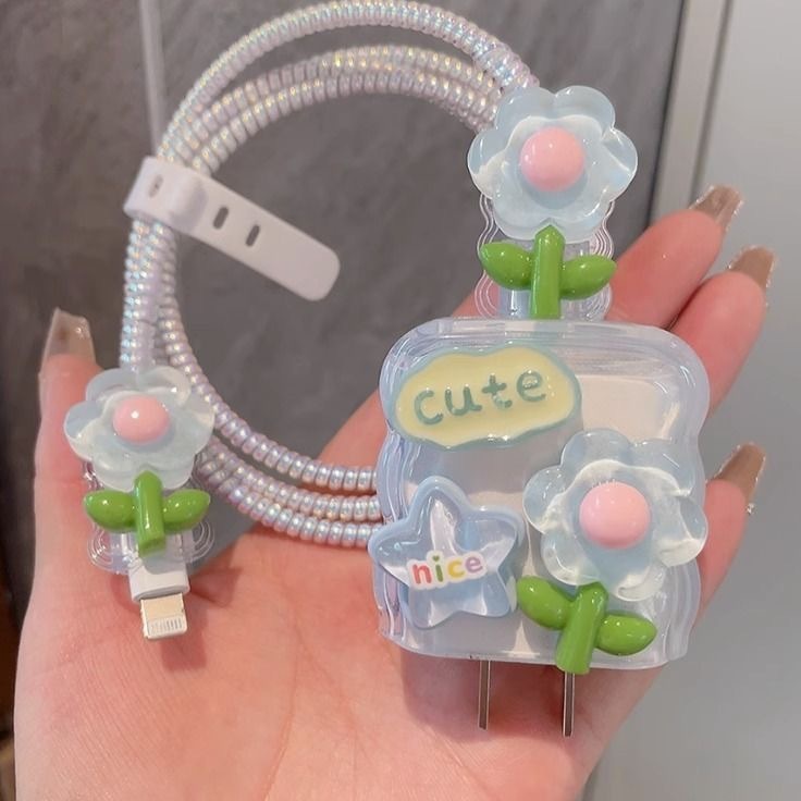 wJ Set 5 PCSpaket Iphone 2w Pelindung Kabel Carger Iphone Cover Pelindung Kabel  Kepala Charger cang