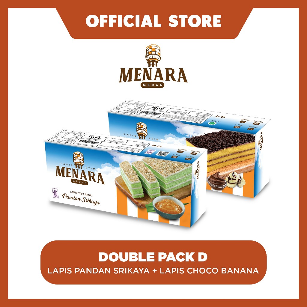 

Double Pack D (Lapis Stim Menara - Pandan Srikaya + Choco Banana)