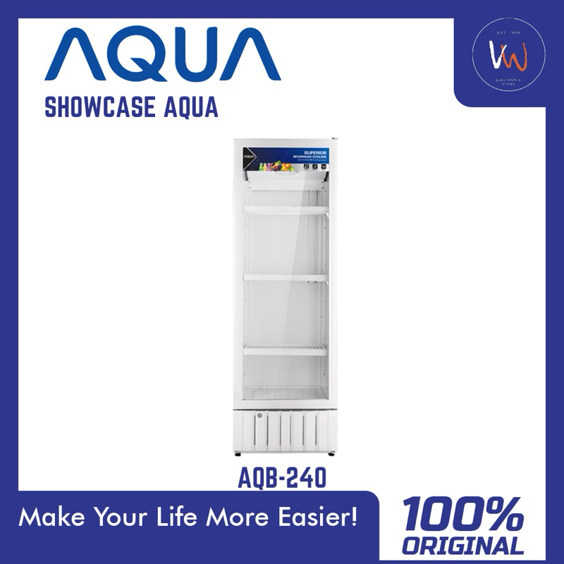 Showcase Aqua AQB-240 / Kapasitas 230 Liter / Showcase Pendingin Minuman
