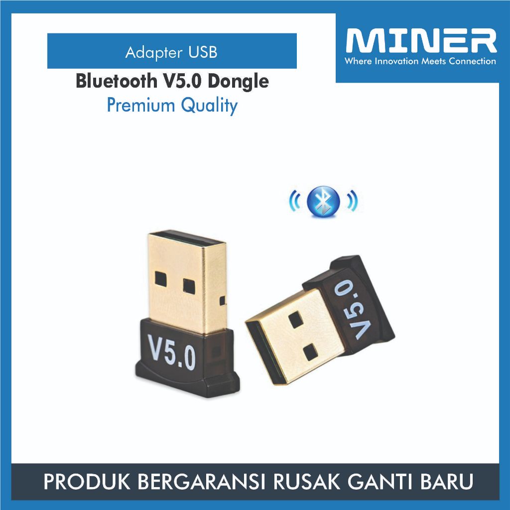MINER Adapter USB Bluetooth V5.0 Dongle Kualitas Premium