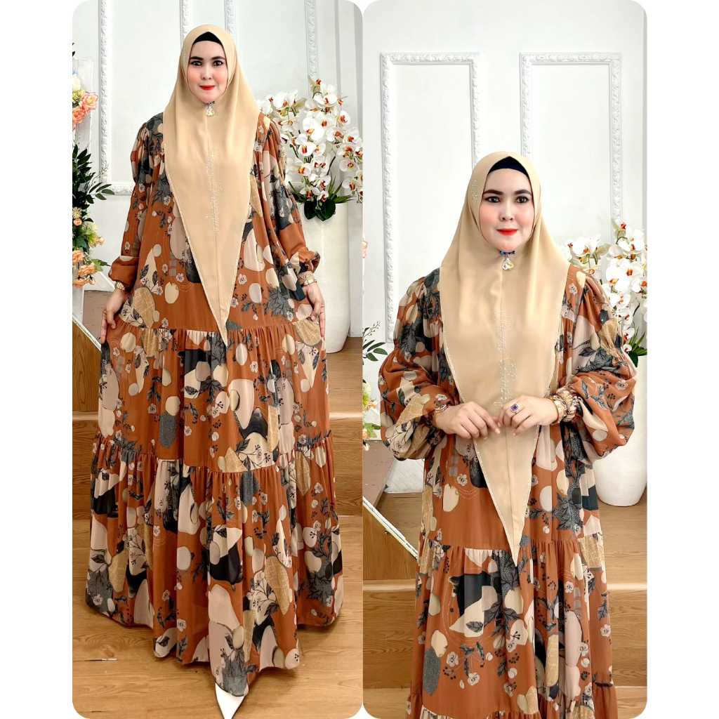 SALEE Rayna syari gamis set hijab khimar WANITA MUSLIMAH KEKINIAN VIRAL ORIGINAL REAL PICT GOOD QUAL