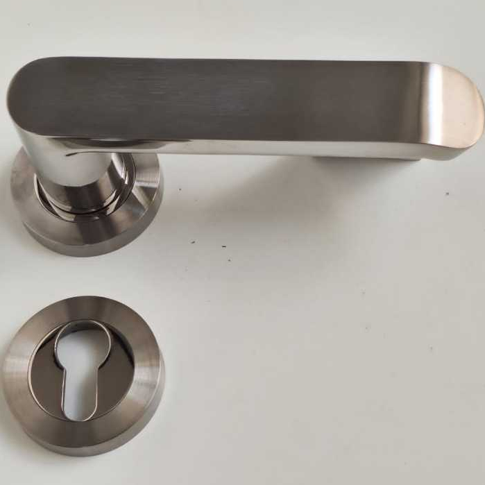 HANDLE PINTU ROSETTE SES LH 188 SUS 304 SS (handle & ring terpisah)