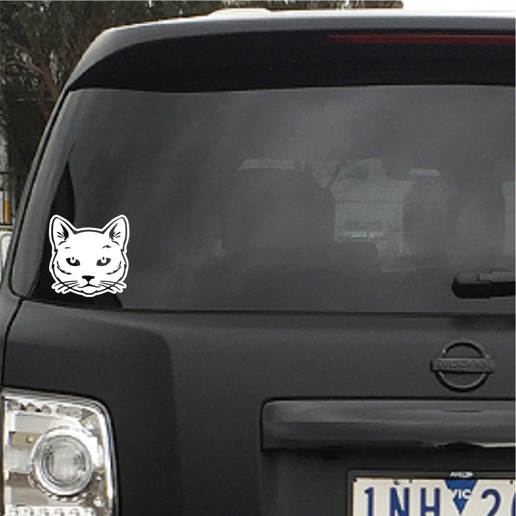 stiker mobil kucing sticker kaca mobil kucing lucu unik variasi mobil cutting
