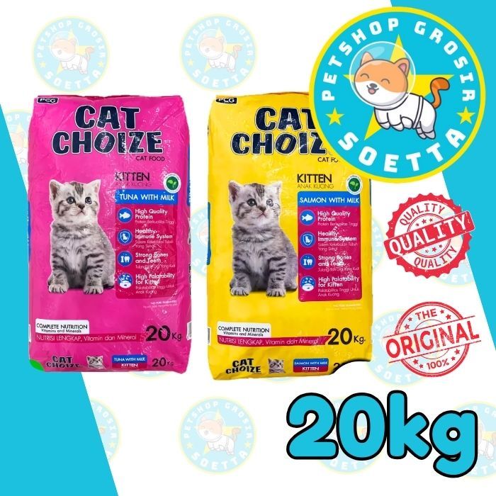 CAT CHOIZE KITTEN 20KG tuna & salmon KHUSUS ekspedisi