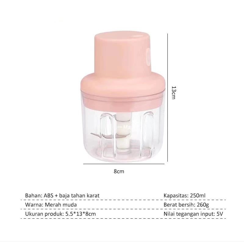 ✨CHM✨ Chopper Mini Electric Garlic | Blender Mini 2 Mata Pisau