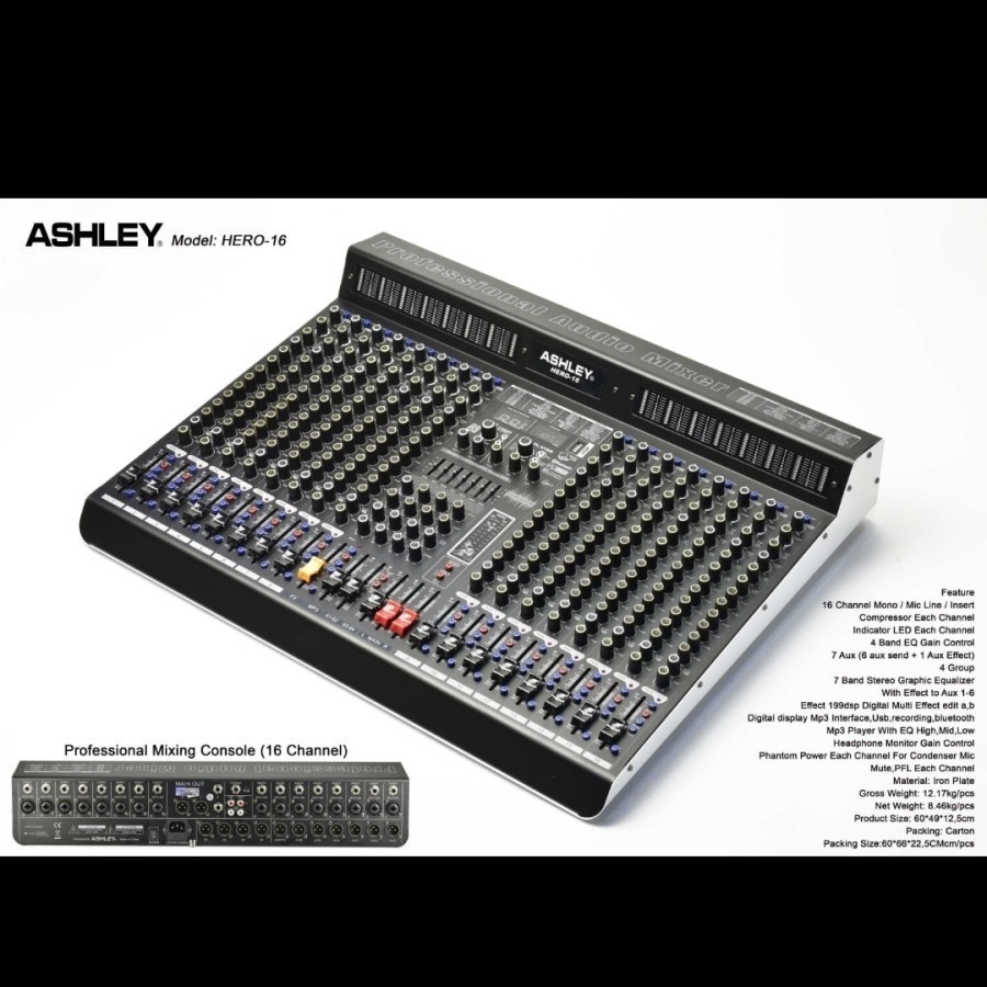 Mixer Audio Ashley 16 Channel Ashley HERO16 HERO 16