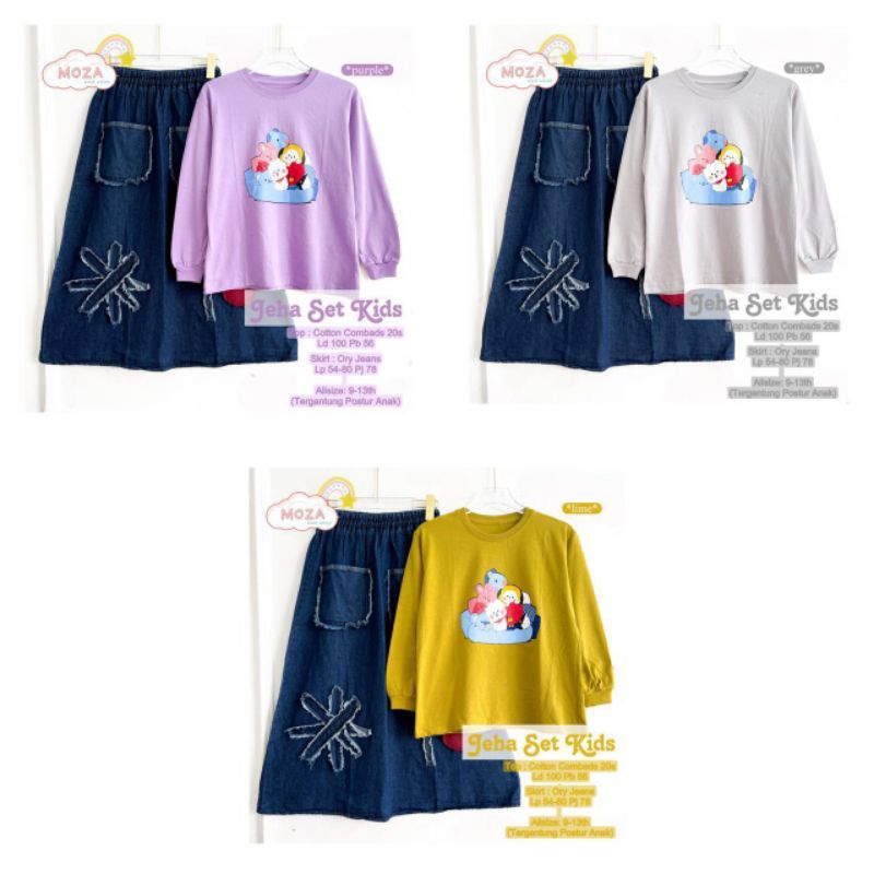 Barang Baru||Jeha set kids||setelan  baju ||setelan anak perempuan||