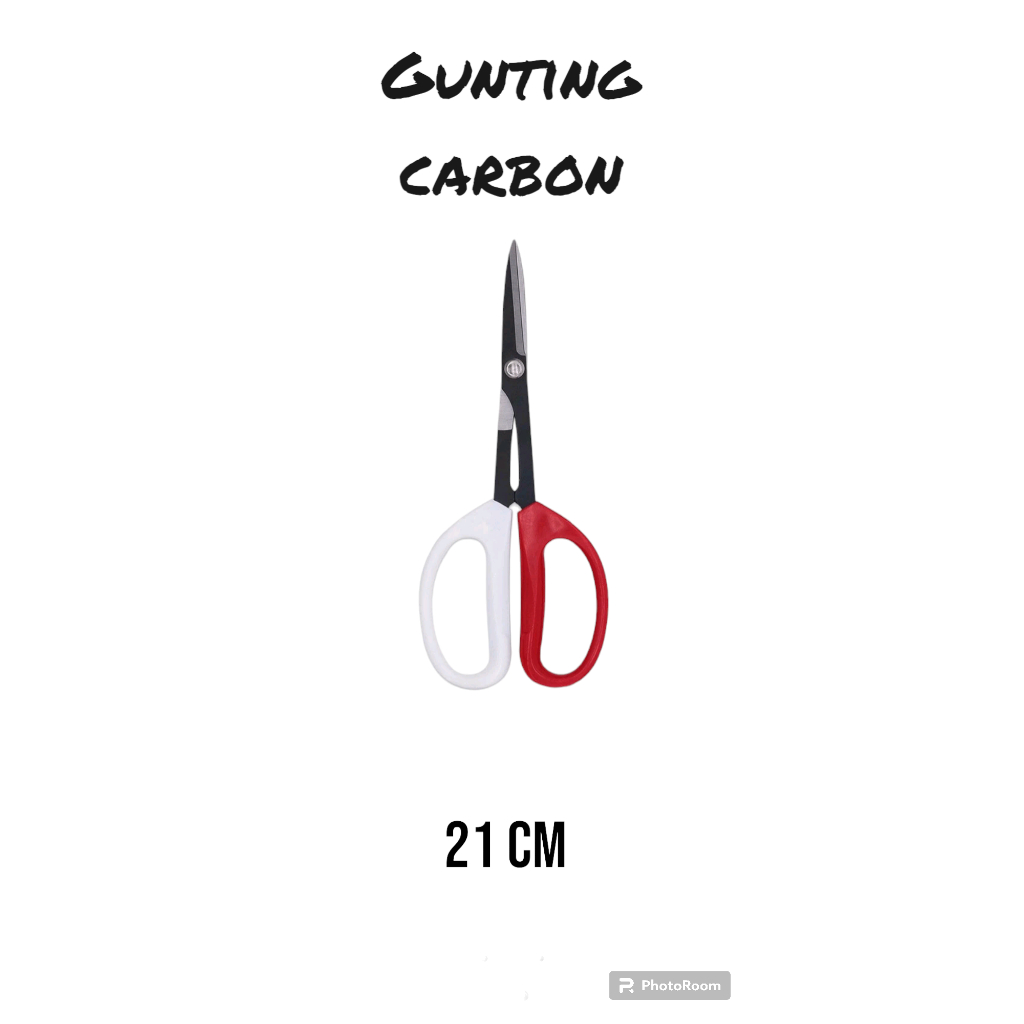 Gunting bonsai merah putih 21 cm carbon gunting prunning bonsai import