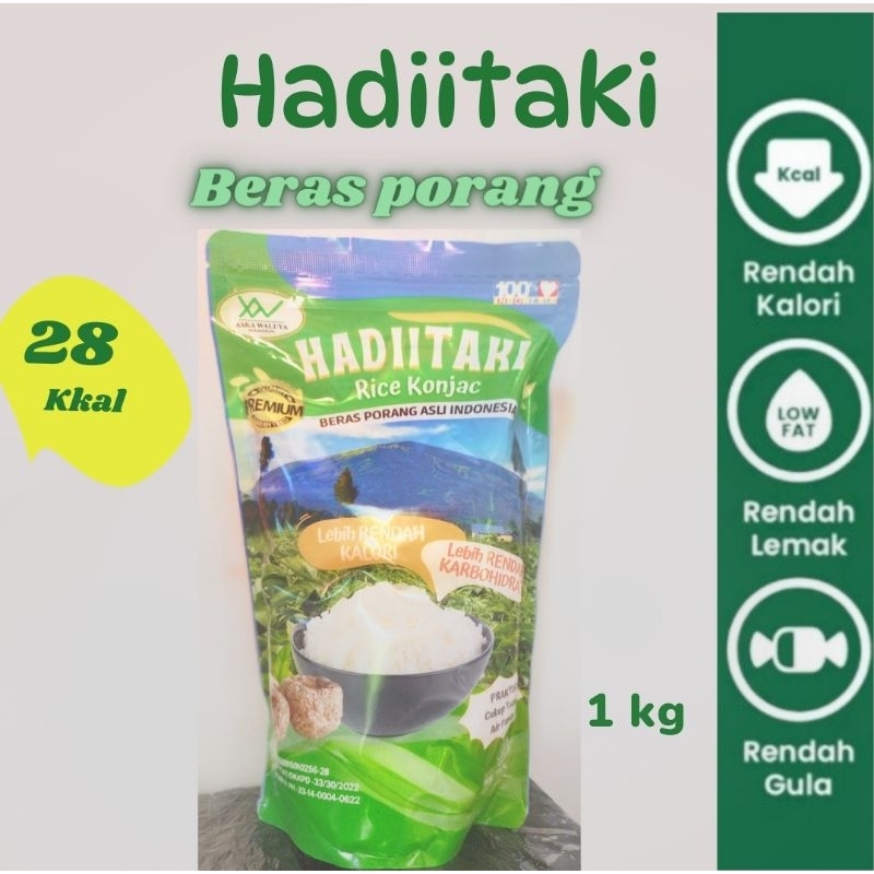 

HADIITAKI beras porang /shirataki rice konjac beras low kalori 1 kg organik